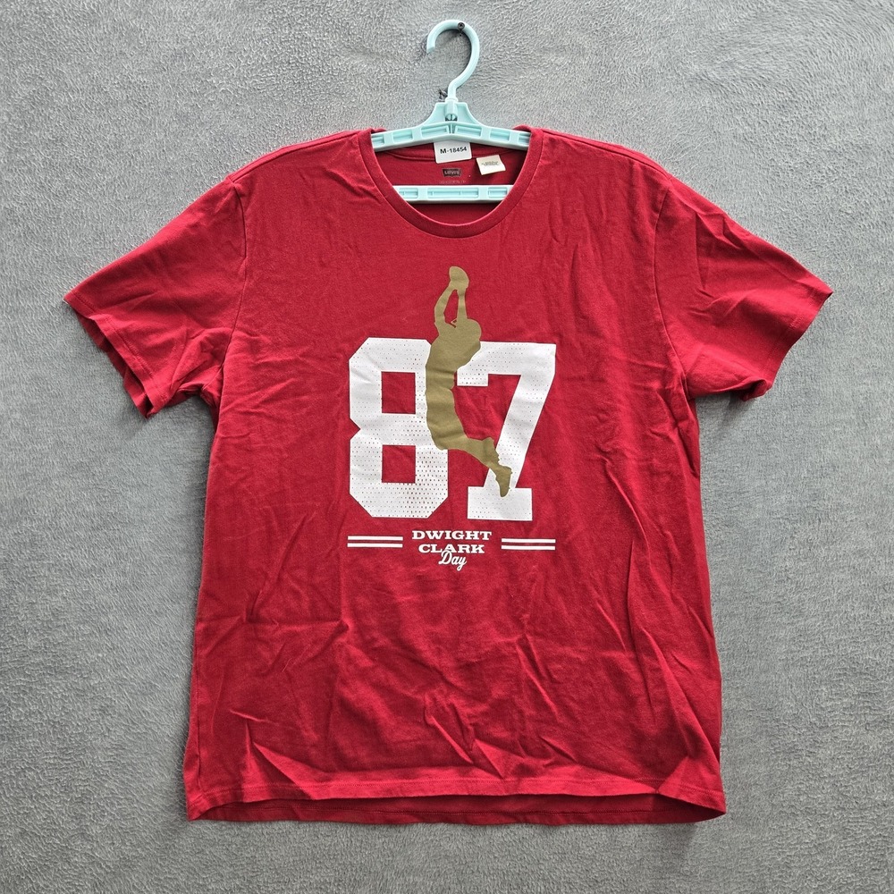 San Francisco 49ers Men Shirt XL Red Levi's Dwight Clark 87 The Catch